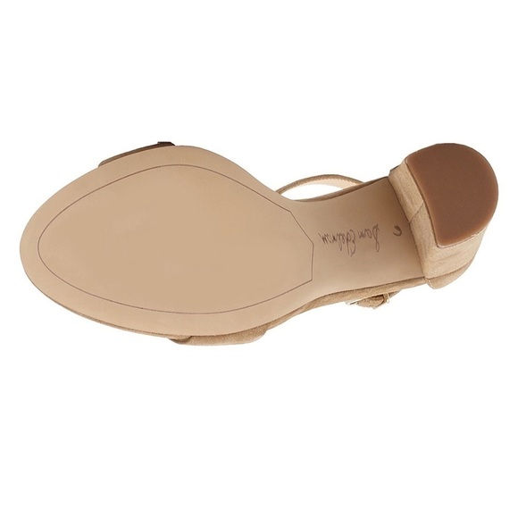 Sam Edelman Yaro Oatmeal suede ankle strap sandals block heels Sz 10 1/2 M new - Picture 7 of 14